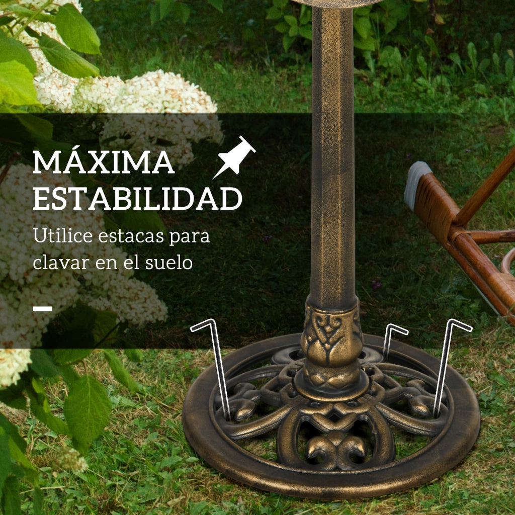 Bagno per uccelli da giardino ¨C zephmum ¨C Bronce 71 cm