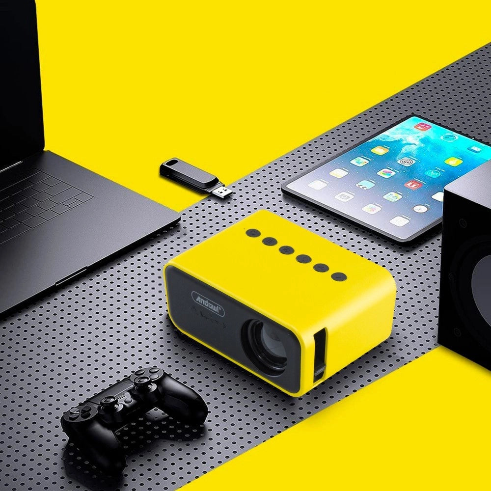 Trade Shop - Proiettore Portatile Mini Ultra Hd Con Telecomando Compatibile Con Android E Ios -