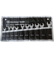 10 Chiavi combinate a forchetta e poligonale extra corte da 10 a 19 mm