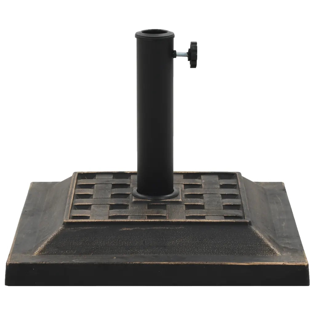Base per Parasole Quadrata in Poliresina 12 kg Bronzo 45207