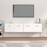 Mobili Parete 2 pz Bianco 80x35x36,5cm Legno Multistrato 3115644