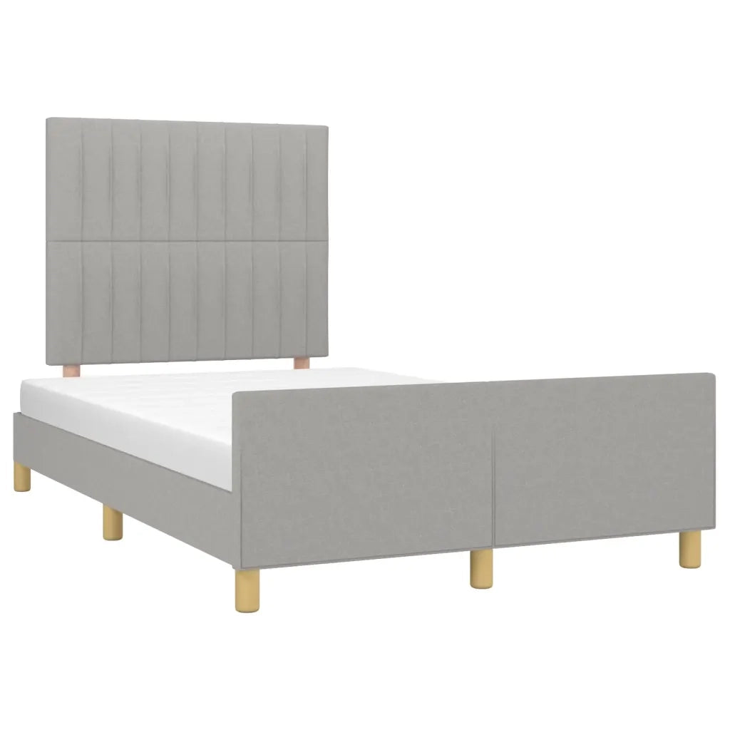 Giroletto senza Materasso Grigio Chiaro 120x200 cm Tessuto
