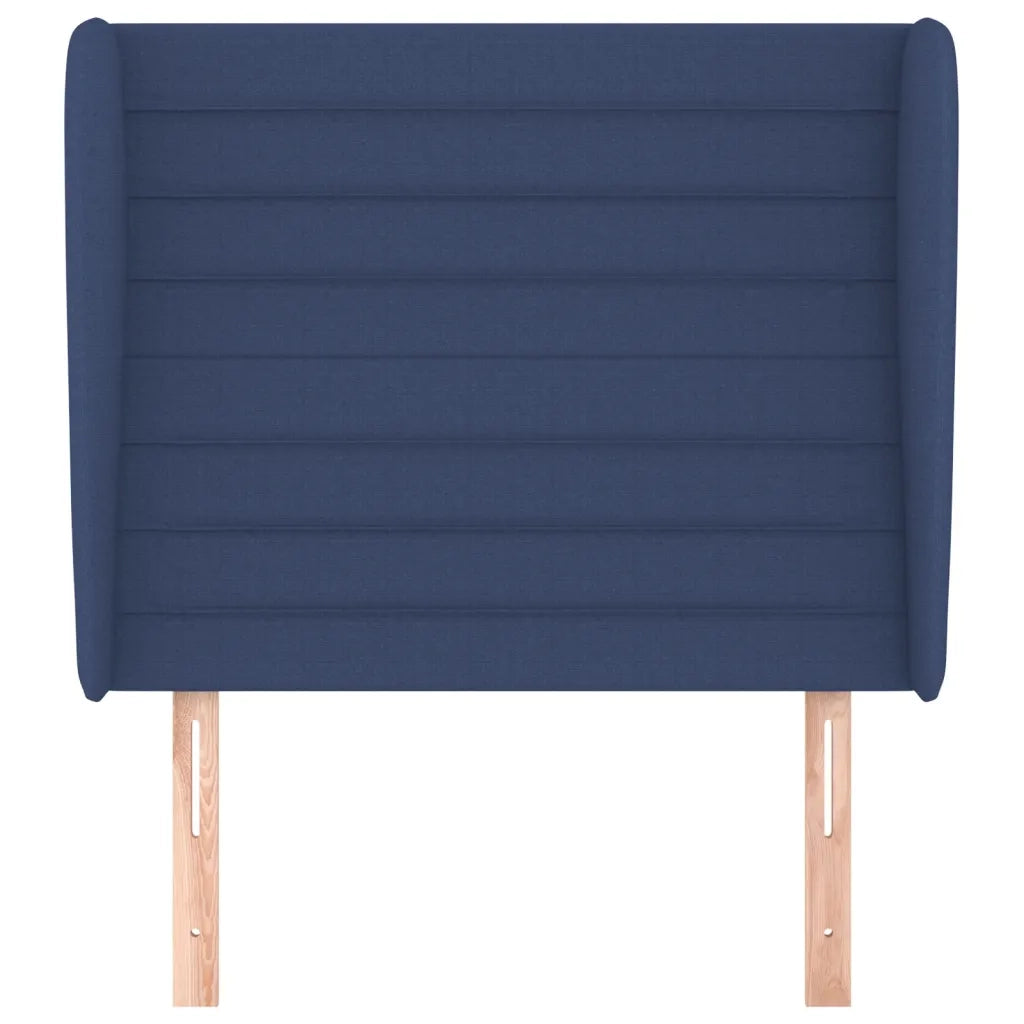 Testiera | Testata ad Orecchio Blu 93x23x118/128 cm in Tessuto