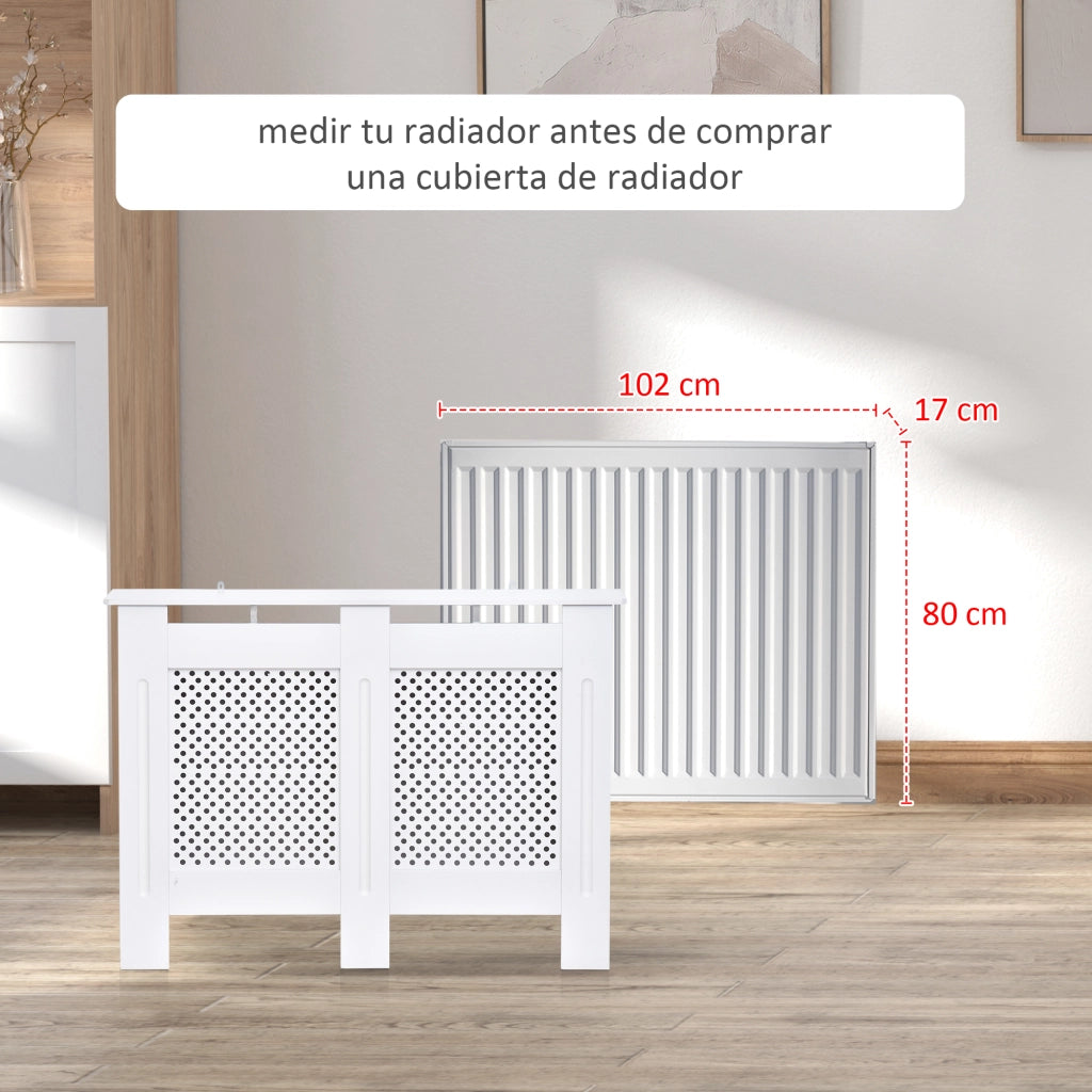 Copriradiatore ¨C Minimal ¨C Bianco MDF 111.5x19x82 cm