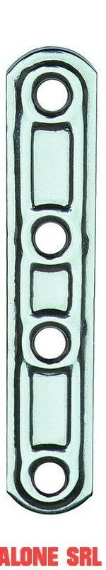 PIASTRA INOX DIRITTA 4 FORI ART.163IN MM.100 CONF.20 PEZZI