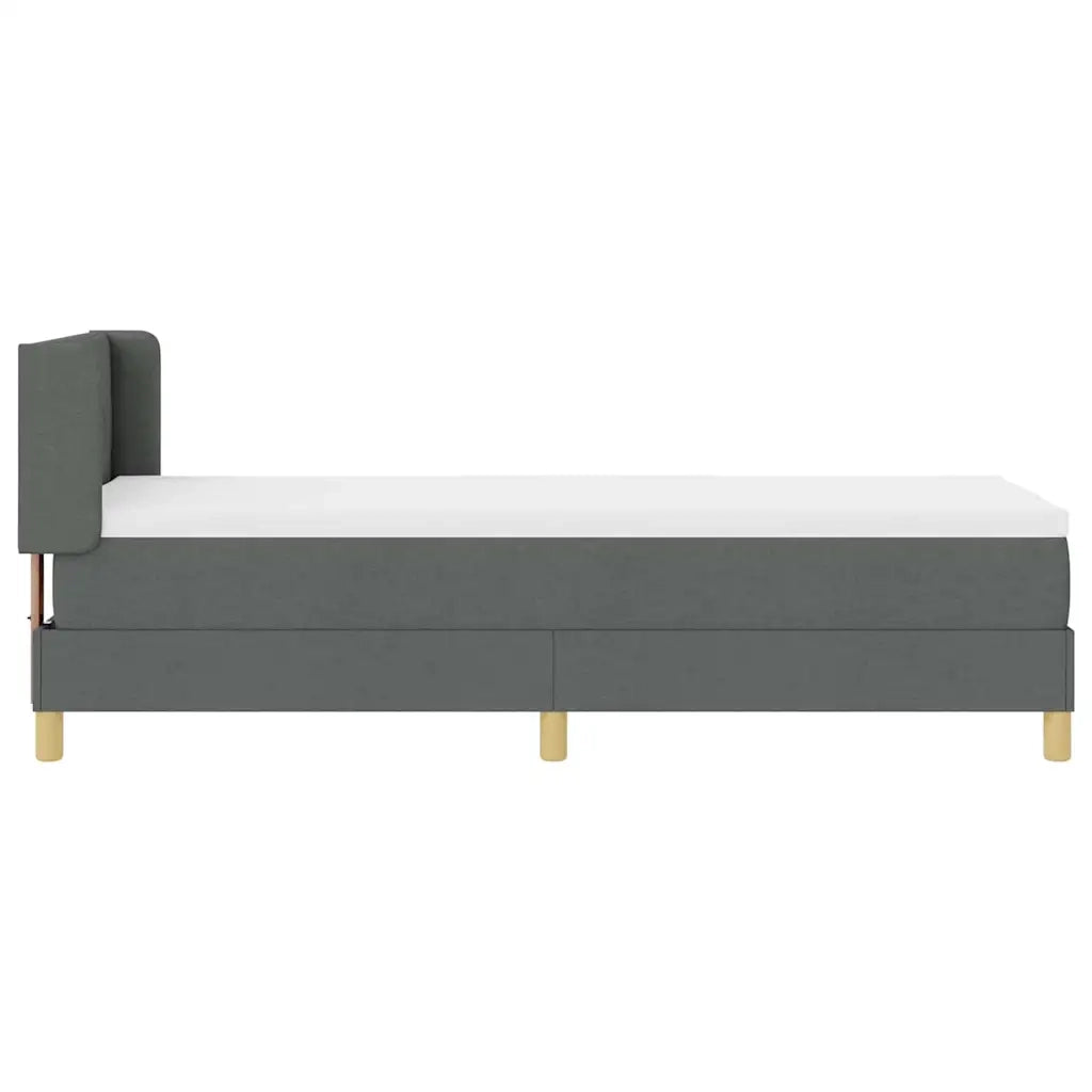 <strong>Letto a Molle< / strong> Grigio scuro 80 x 200 cm Tessuto