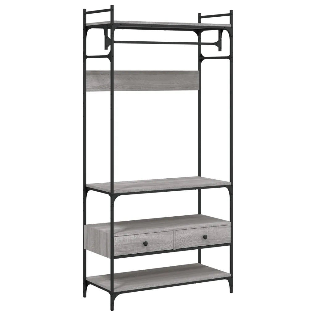 Armadio Cassetti Grigio Sonoma 89x39x184,5 cm Legno Multistrato 838956