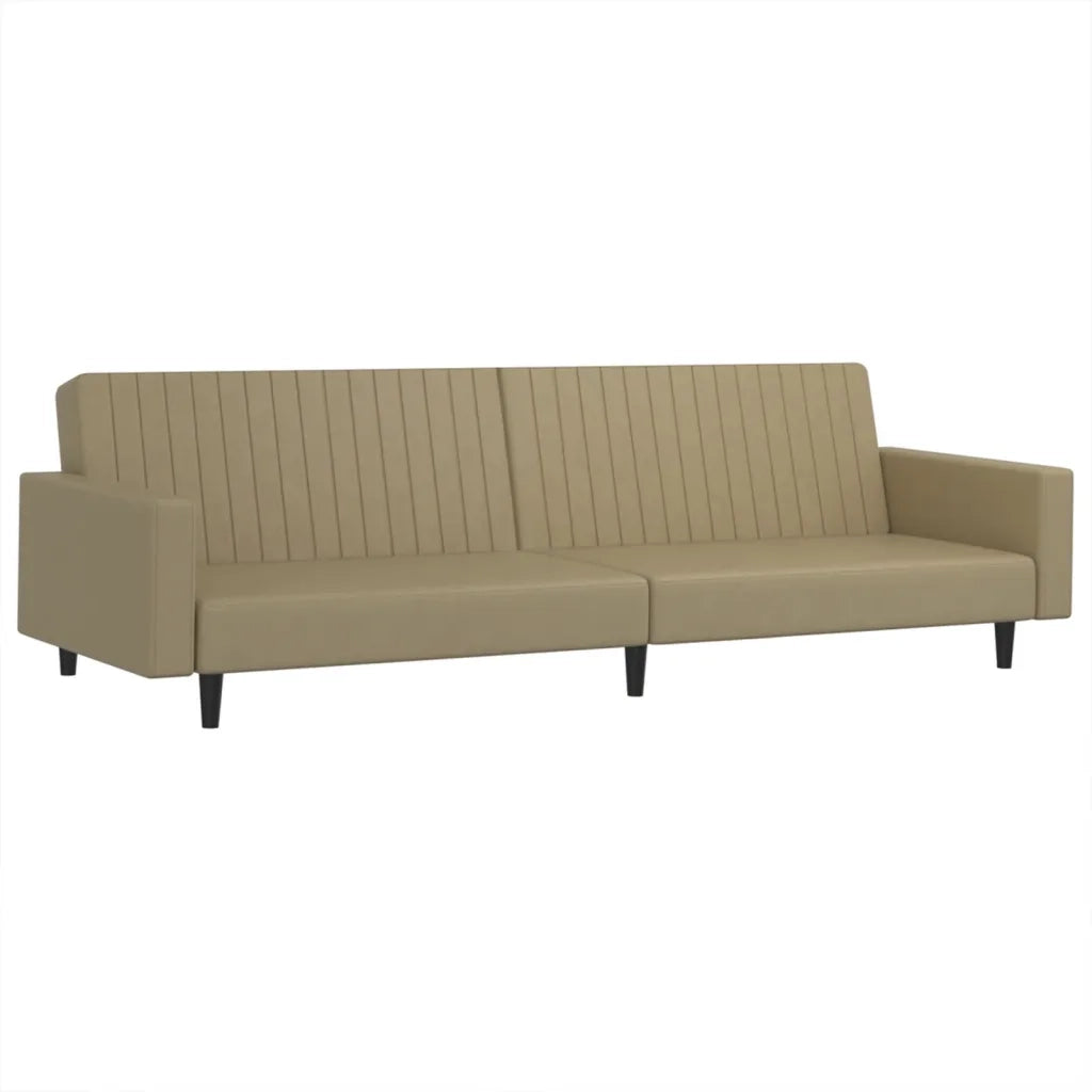 Divano Letto a 2 Posti-Sofa Letto 2 Posti-Daybed Cappuccino in Similpelle 450220