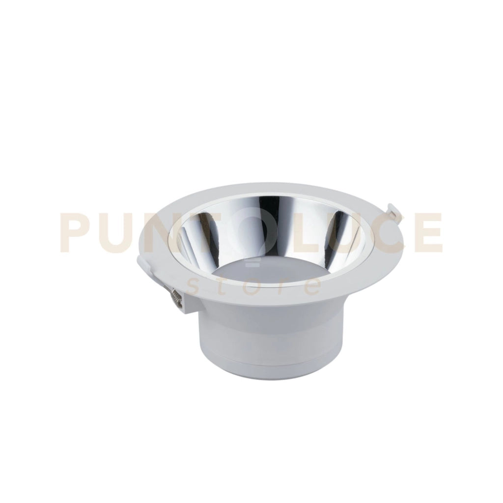 INCASSO LED MACK BIANCO E CROMO 20W 2500LM 4000K 19X9,1CM
