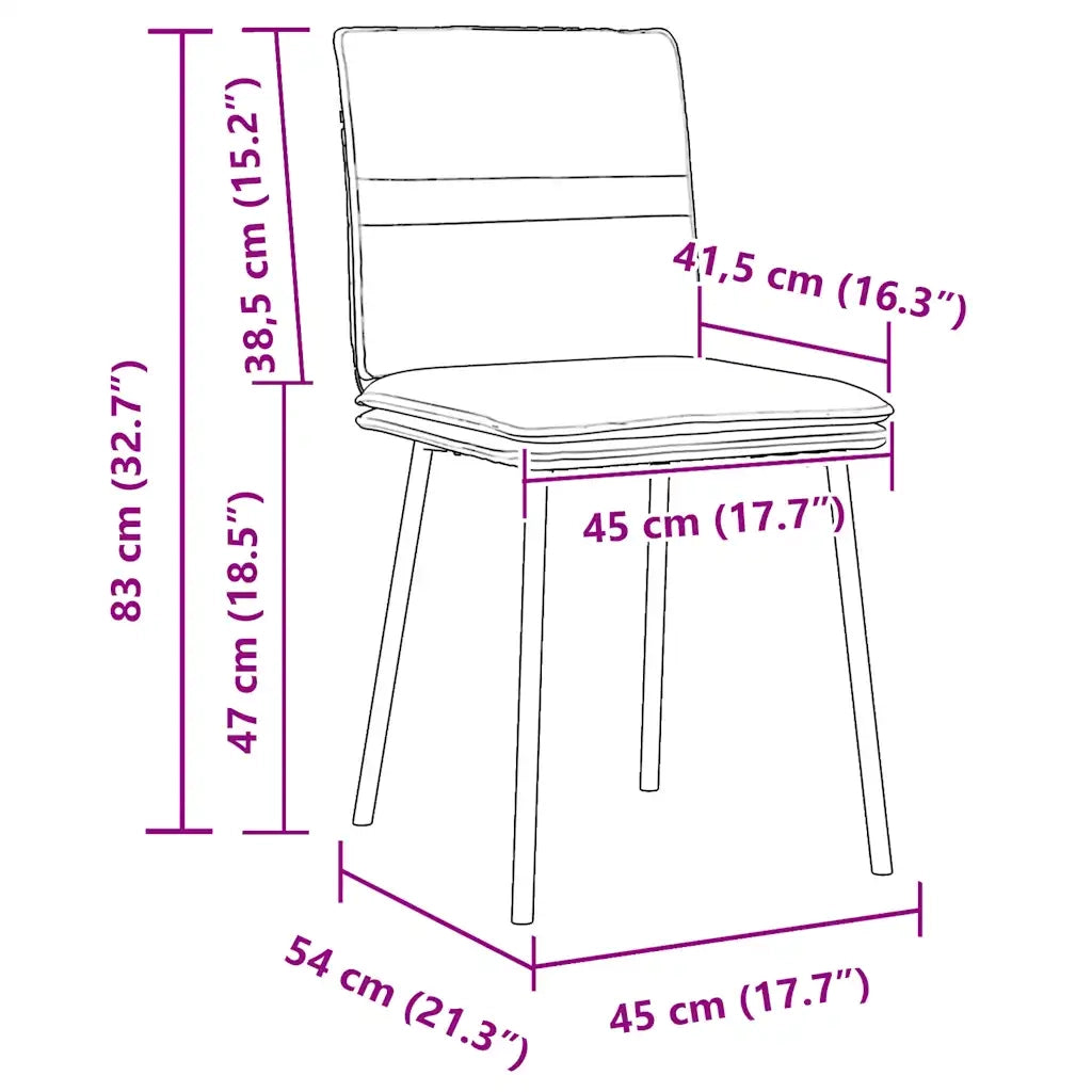 Sedie da Pranzo 4 pz Blu in Velluto 3315354