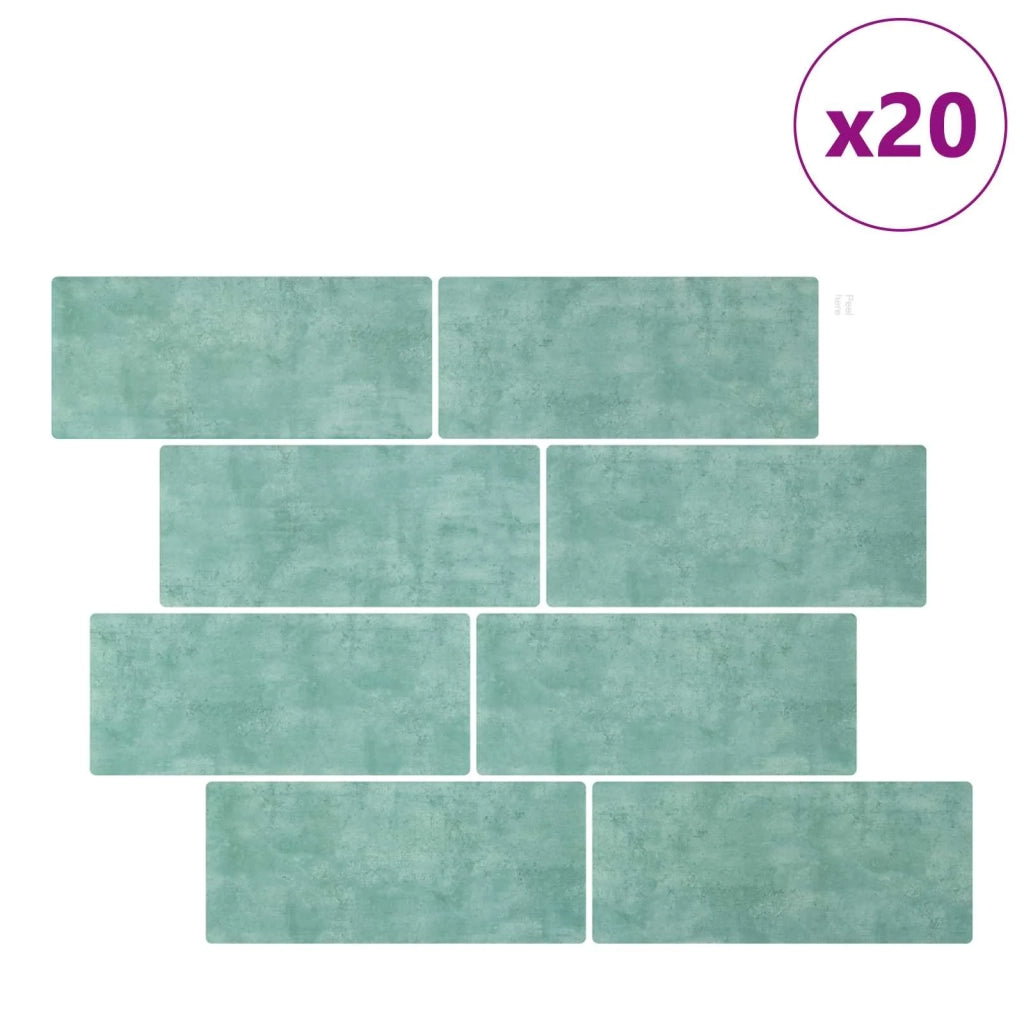 Piastrella subway 20 pcs Grigio Verde 29 x 21 cm 42046151