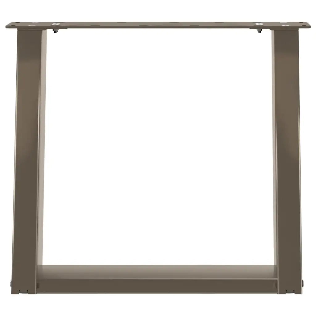 Gambe per Tavolino da Caffè a Forma di U 2 pz Acciaio Naturale 50x(42-43) cm Acciaio 4012767