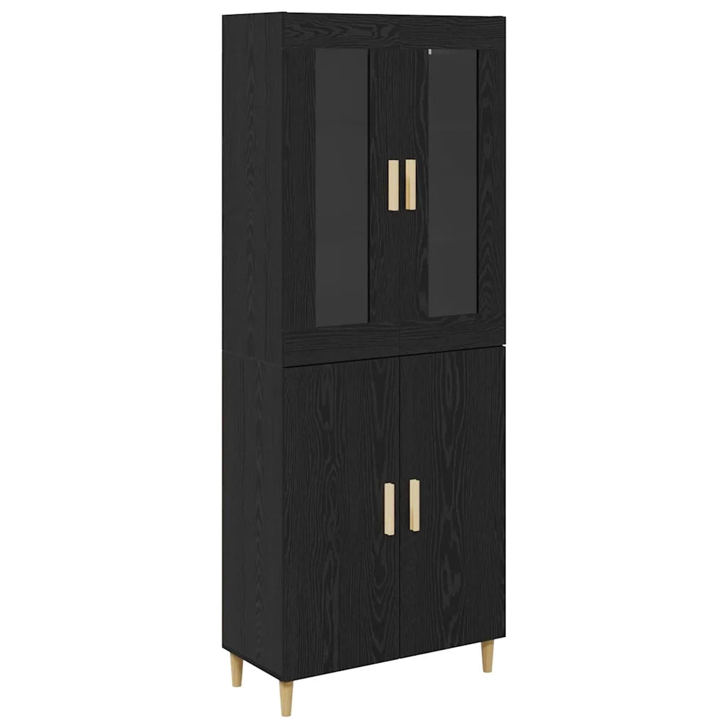 Credenza Rovere Nero 69,5 x 34 x 180 cm 3416199