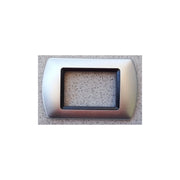 Trade Shop - Placchette Placche In Abs Compatibili Per Serie Living International Placca - Argento -4 Fori     -