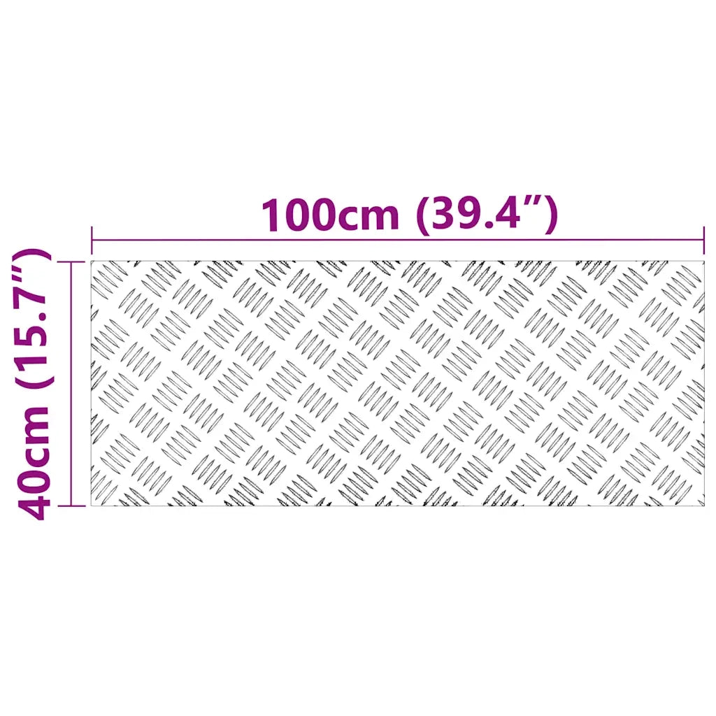 Gradini per Scale 4 pcs Argento 100 x 40 cm Alluminio 4104340