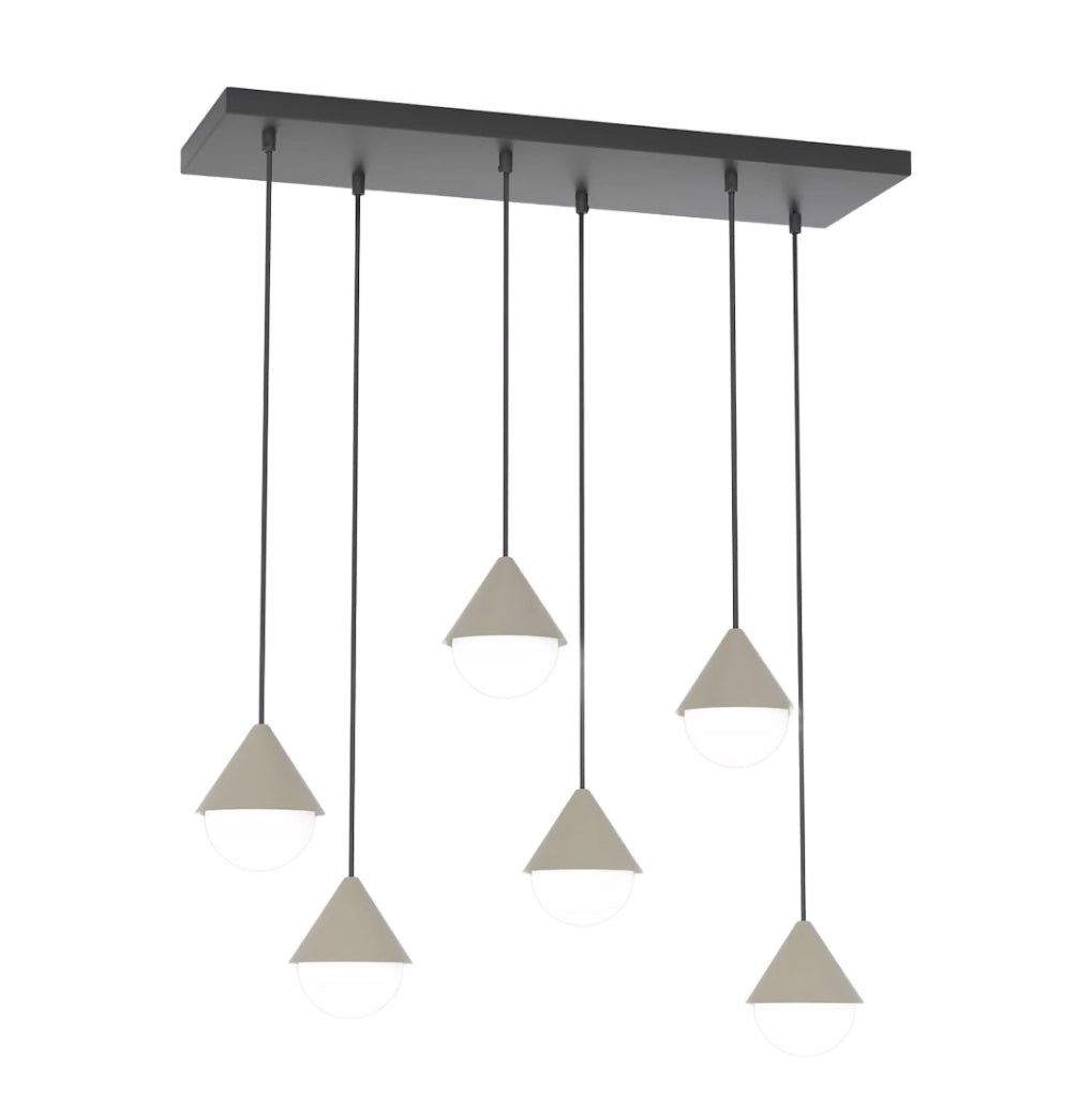 Lampada a sospensione GIRO nera-beige-bianca 6xG9 Emibig