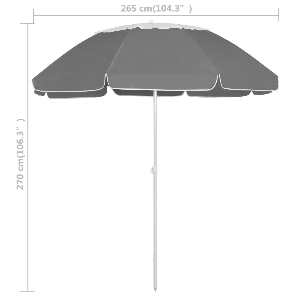 Ombrellone da Spiaggia-Ombrellone da mare Antracite 240 cm 749635