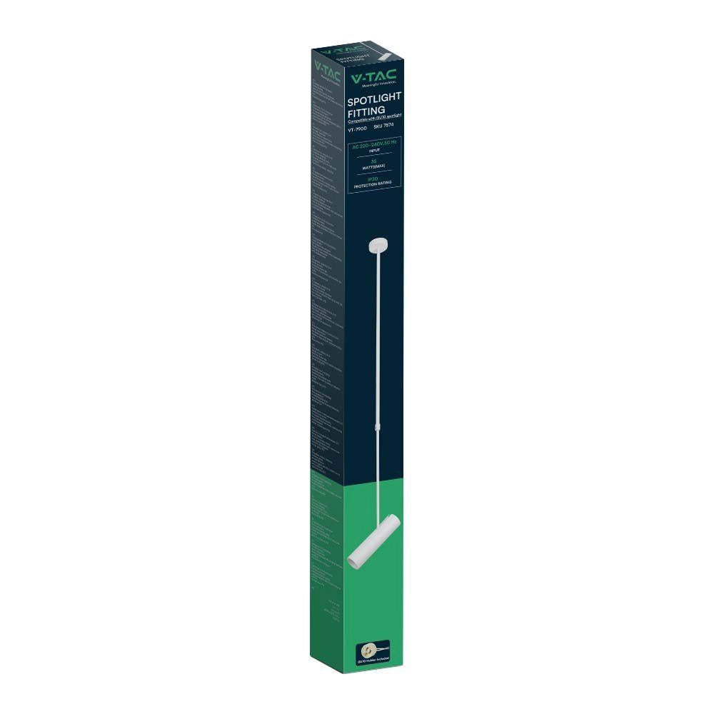 Lampada a sospensione V-TAC VT-7900 bianca GU10 Ø22