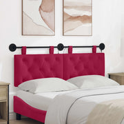 Testiera sospesa Con luce LED Rosso Vino Velluto 3424642