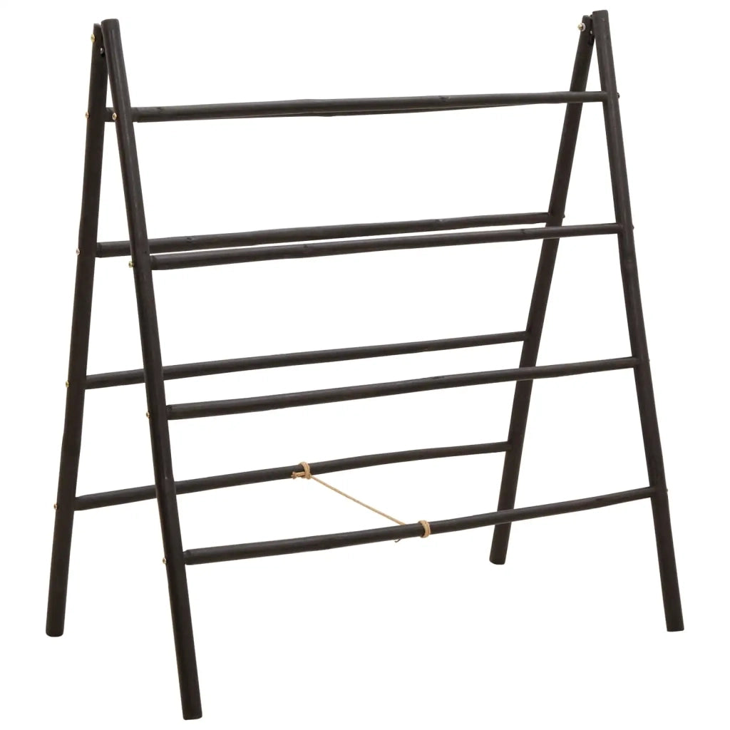Scala per coperte a doppio lato Nero 90 x 50 x 100 cm Bambù 42027171