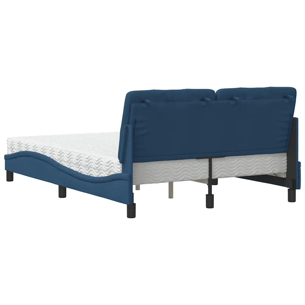 Letto con Materasso Blu 140x190 cm in Tessuto 3310740