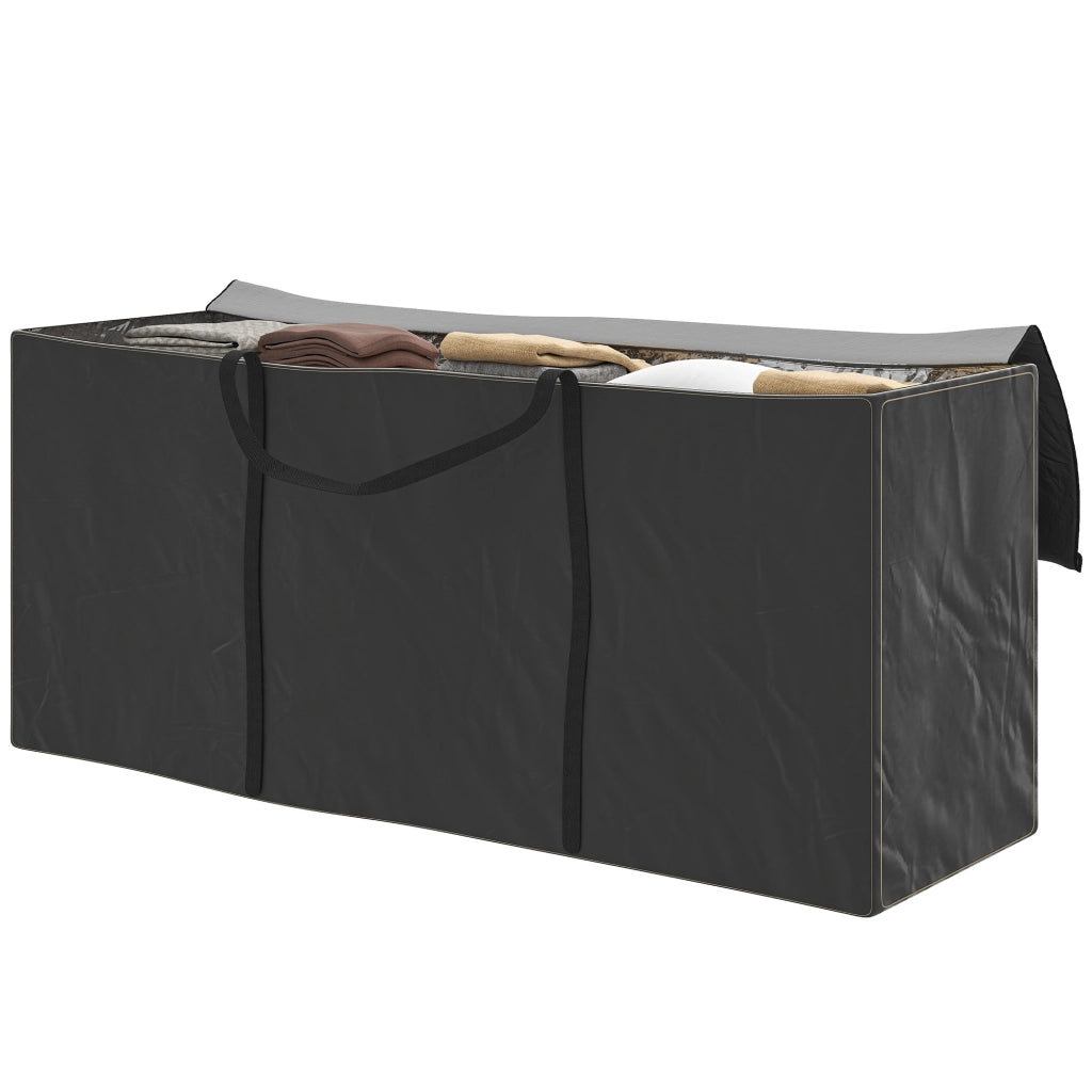 Borsa per Cuscini da Giardino Impermeabile 720L ¨C Minimal ¨C Nero 125x40x55cm