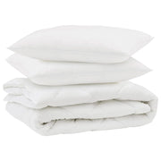 Piumone | Duvet con cuscino 3 pz Bianco Microfibra