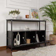 Madia Noda, Credenza 2 Ripiani, 120x30x77h cm Marrone Frassinato