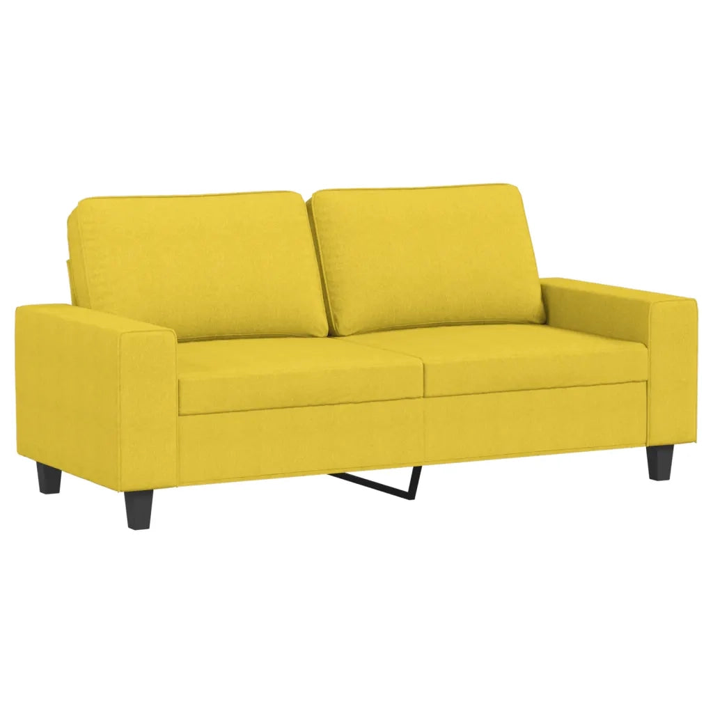 Divano a 2 Posti-Sofa 2 Posti Giallo Chiaro 140 cm in Tessuto 376386