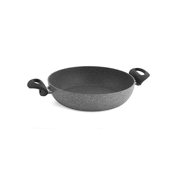 Ballarini 514597 Cortina Granitium Eco Tegame 2 Manici Antiaderente Induzione 28 cm colore Grigio Pietra