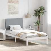 Struttura del letto-Giroletto-Rete del Letto Bianco e grigio chiaro 100 x 200 cm 496629