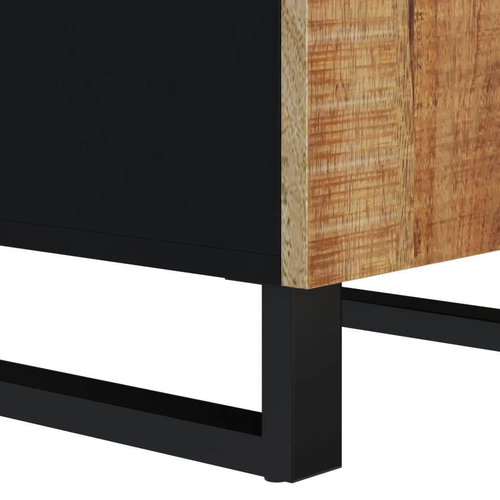 Credenza con Anta 40x31x75 cm in Legno Massello di Mango 352909