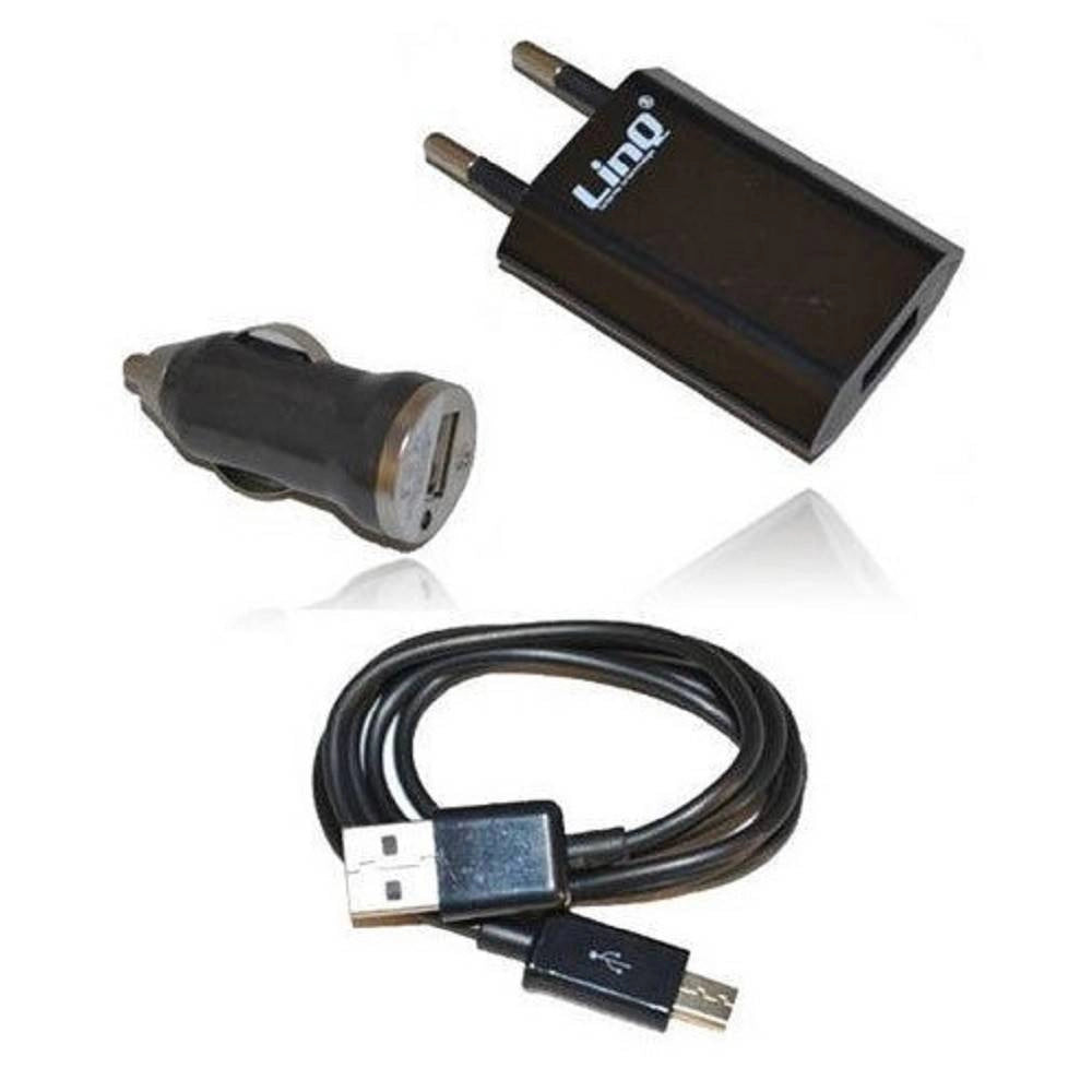 Trade Shop - Kit Caricabatterie 3in1 Per Casa Auto Usb Cellulari Smartphone Micro Usb Tc301s -