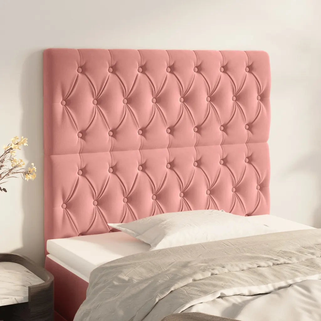 Testiera | Testata Rosa 90x7x118/128 cm Velluto