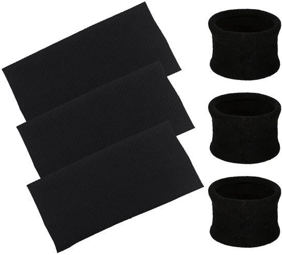 Set di fasciacollo 3 pezzi - Fascia elastica intrecciata - Fasciabanda per capelli - Materiale morbido - Utilizzo sportivo/alimentare - Comodo e traspirante - Fascia per capelli
