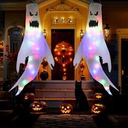 Decorazioni da Halloween a LED - 2 pezzi - bandiere spettacolari per esterno - illuminazione a LED - decorazione da appendere