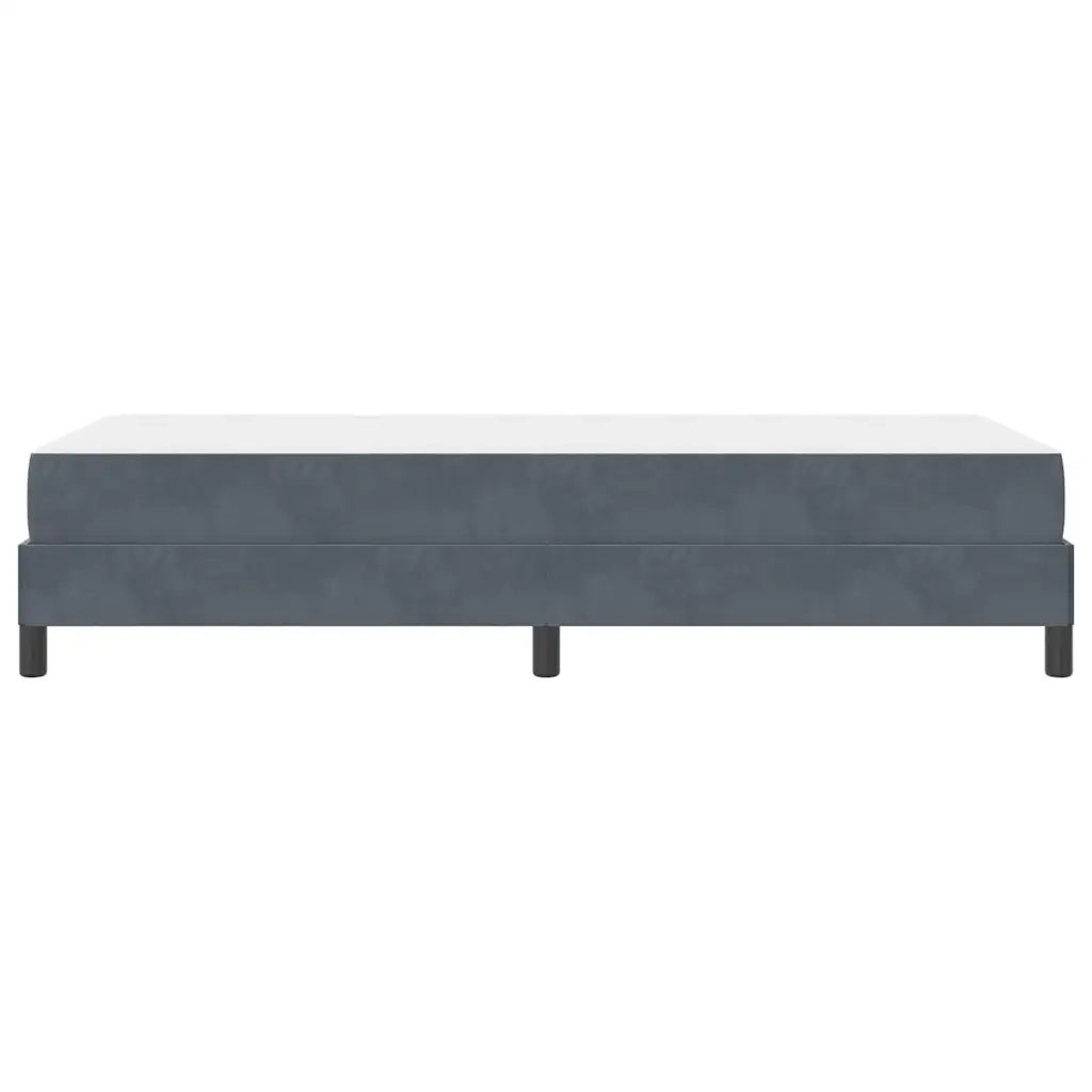 Letto a molle con materasso Grigio scuro 80 x 220 cm Tessuto