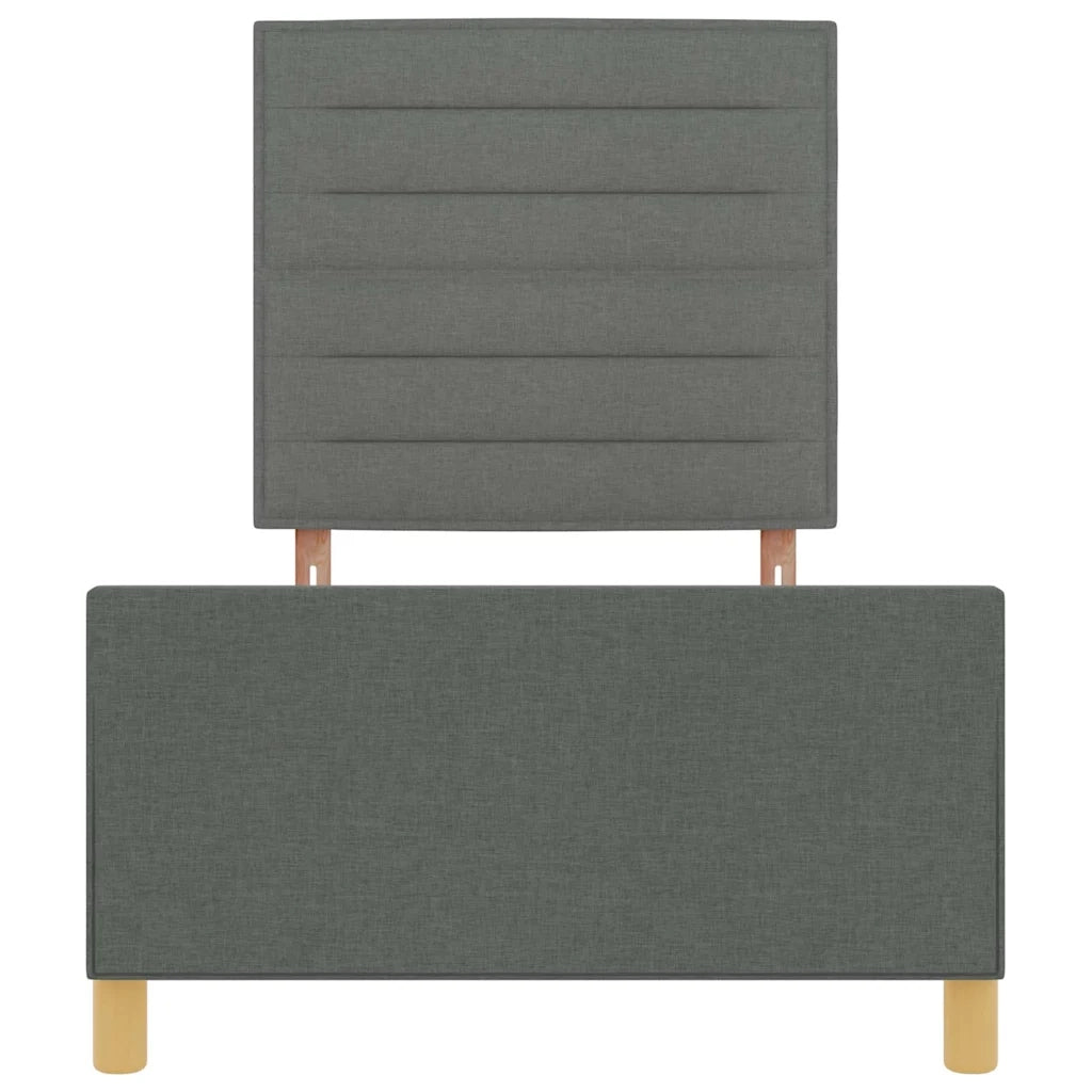 Struttura del letto Grigio scuro 80 x 200 cm Tessuto