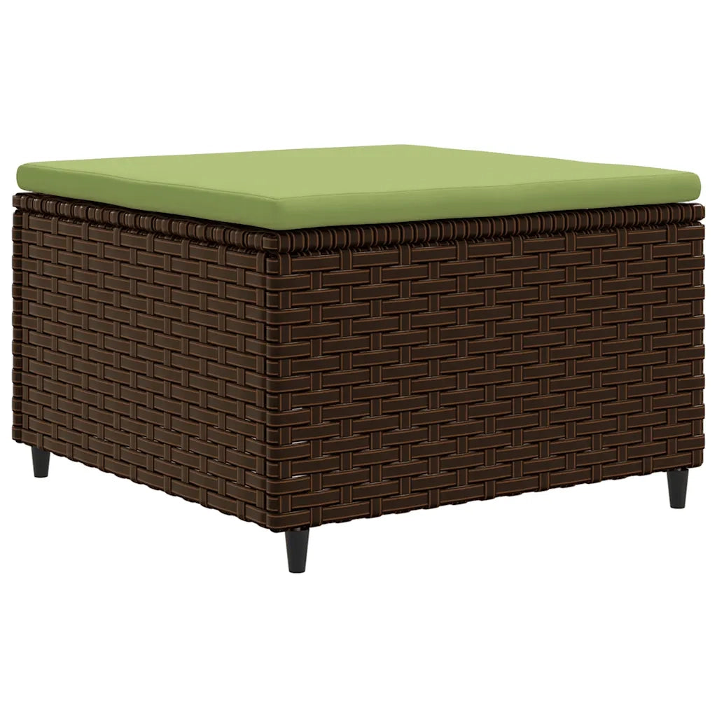 Set Divani da Giardino 7 pz con Cuscini in Polyrattan Marrone 3308222