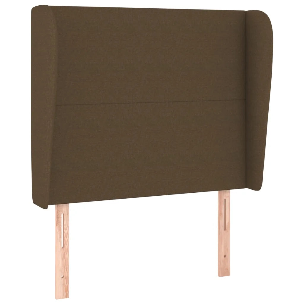 Testiera | Testata ad Orecchio Marrone Scuro 93x23x118/128 cm in Tessuto