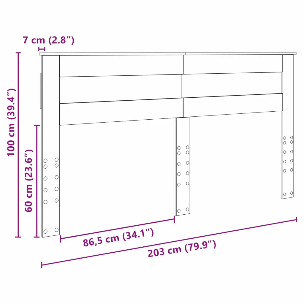 Testiera | Testata Rovere Nero Legno multistrato