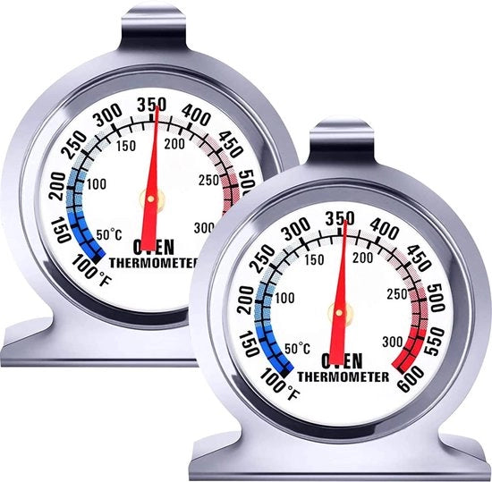 Termometro per forno resistente al calore - Termometro digitale per forno - Termometro in acciaio inossidabile - Grande display - Termometro per cucina e forno