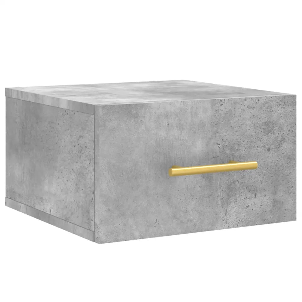 Comodino a Muro Grigio Cemento 35x35x20 cm 829796