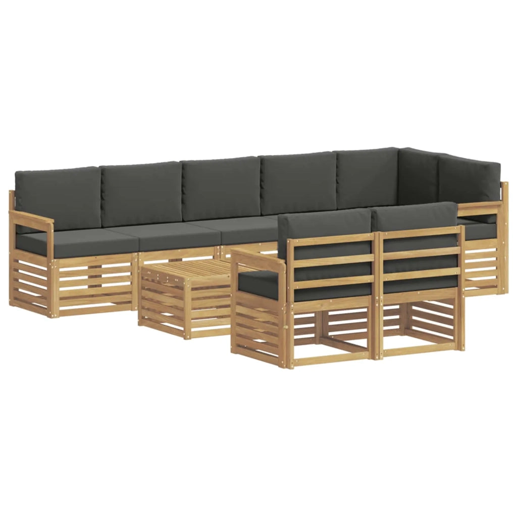 Set di divani da esterno 8 pcs Bianco e Antracite 3392062