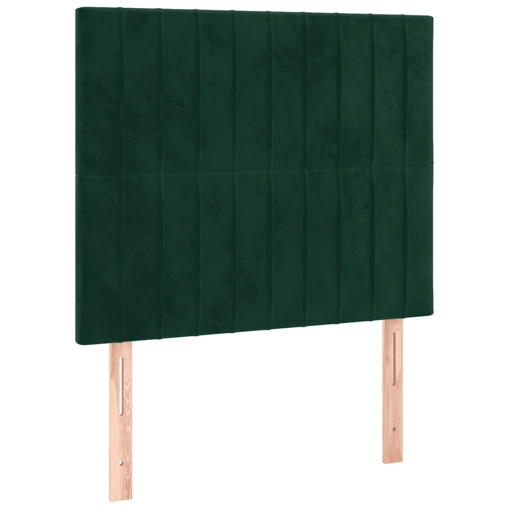Testiera | Testata Verde Scuro 90x5x118/128 cm Velluto