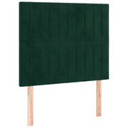 Testiera | Testata Verde Scuro 90x5x118/128 cm Velluto