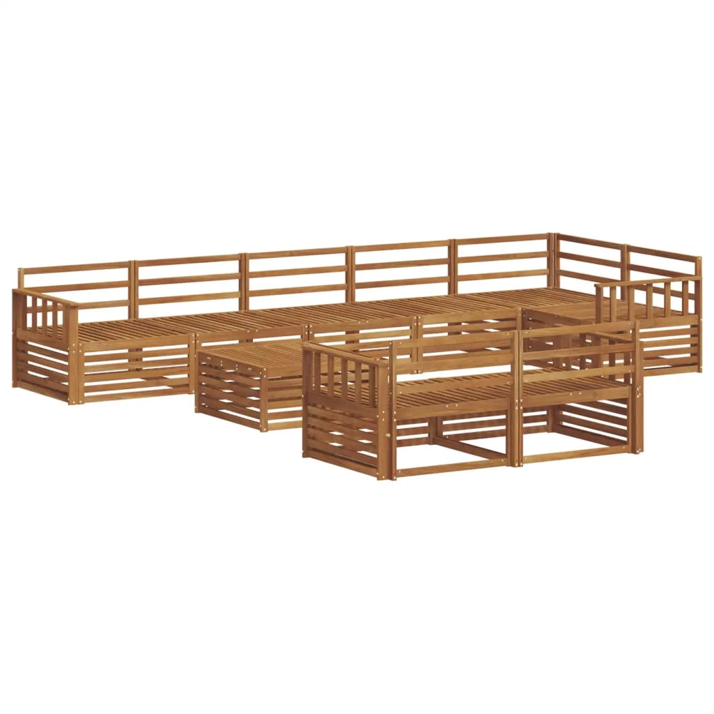 Set di divani da esterno 9 pcs Naturale 3373689