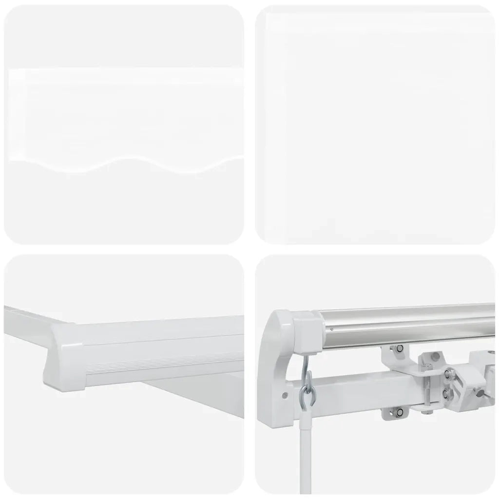 Tenda da Sole | Tenda Retrattile Bianco 350 x 250 cm Poliestere e Alluminio