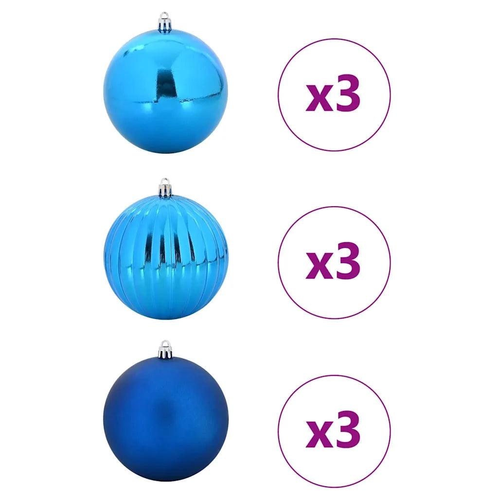 Set di palline di Natale XL 9 pcs Blu Plastica 42018882