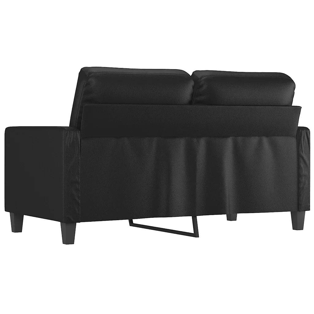 Divano a 2 Posti-Sofa 2 Posti Nero 120 cm in Similpelle 184329